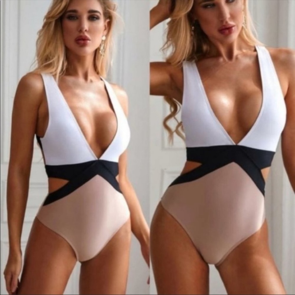 🔥Sexy Color Block Monolini one piece - Picture 2 of 2